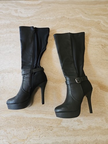 Charlotte Russe Tasha Größe 7 Kniehohe Stiefel mit Stilettos - Bild 2 von 13