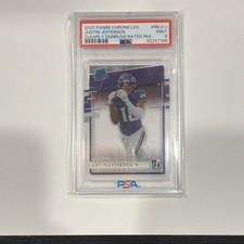 2020 Panini Chronicles Clearly Donruss Justin Jefferson PSA 9 RR-JUJ