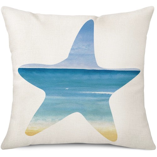 Octopus Squid Pillow Cover Coastal Beach Ocean Animal Starfish Crab Cushion Case - Picture 66 of 89