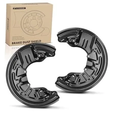  Front Driver and Passenger Side Brake Dust Shield Compatible with Select Audi 