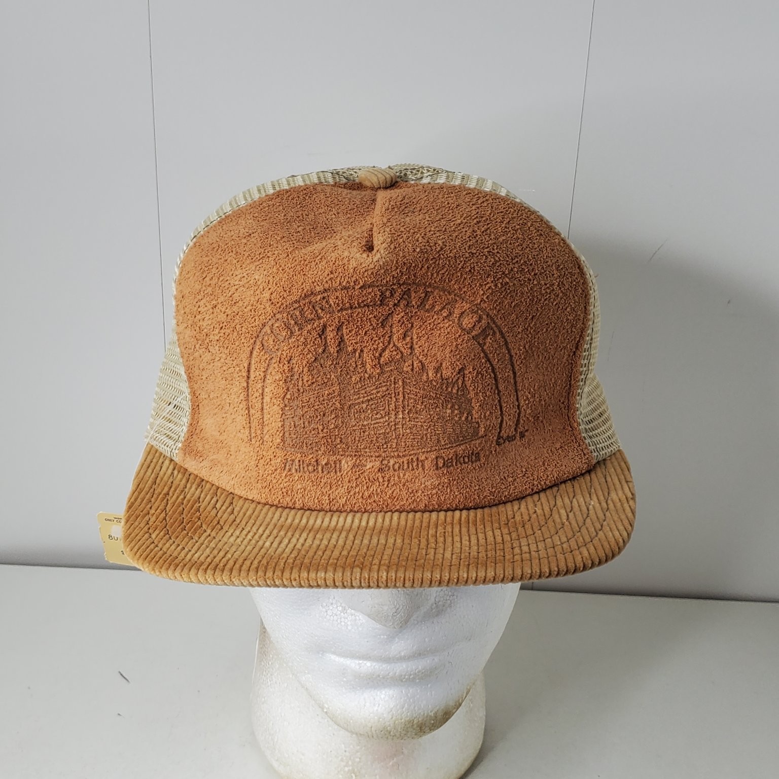 World's Only Corn Palace Trucker Hat Mens Leather Cap USA So