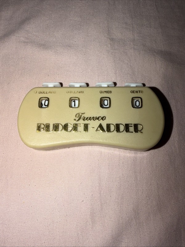 Travco Budget Adder Manual Pocket Calculator In Tan Color