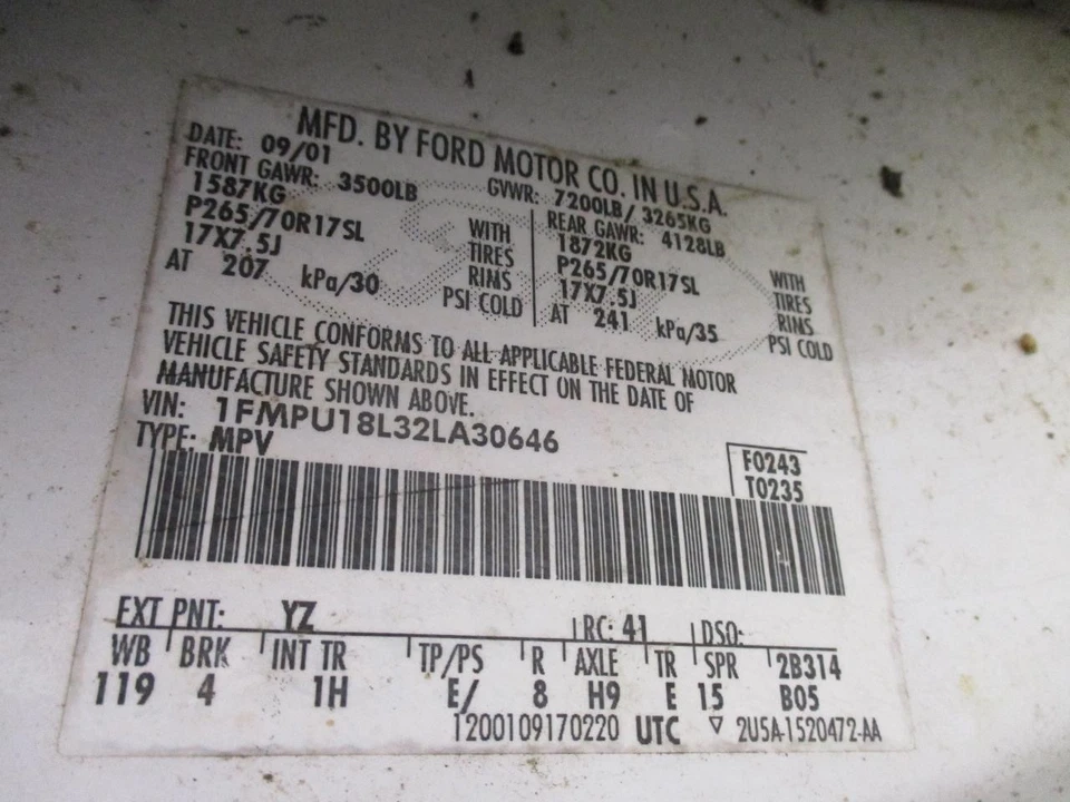 Manija de puerta exterior delantera derecha usada se adapta a: Ford Expedition 2002 manija de puerta culo Foto 4 de 4