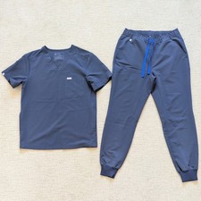 FIGS Scrub Set Night Sky Men S Chisec Three-Pocket Top Tansen Jogger Scrub Pants
