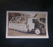 RED LION PA vintage photo GRANGE FUTURE FARMERS float train station flag York CO