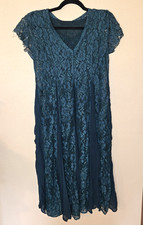 Nostalgia Forest Green Lace Short Sleeve Maxi Dress Size Small Whimsygoth
