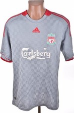 LIVERPOOL 2008/2009 AWAY FOOTBALL SHIRT ADIDAS SIZE L ADULT