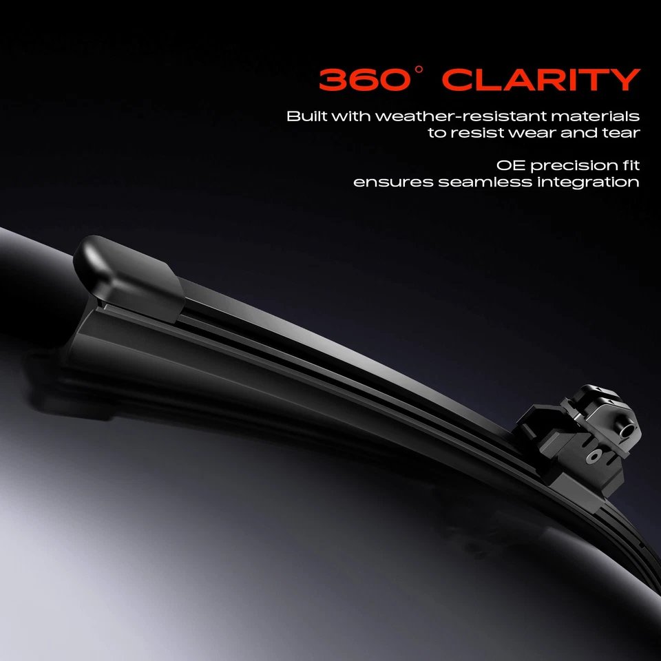 Лопасти стеклоочистителя ветрового стекла 24 дюйма, 20 дюймов и 15 дюймов для Audi Q5 2018-2024 Q3 allroad 3 шт. - Изображение 4 из 4