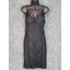 Chocolate USA Black Lace Corset Dress Sleeveless Bodycon Party Cocktail