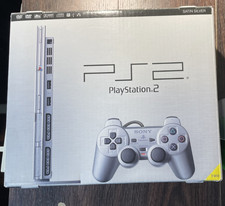 Sony Playstation 2 Slim Satin Silver Boxed With Controller Memory Card and Games
