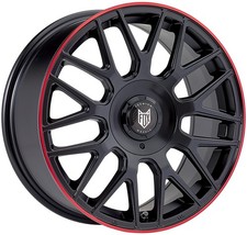 Alloy Wheels 17" Fox VR3 Black/Red For Nissan Altima [Mk5] 13-18