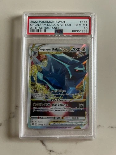 2022 Pokemon Origin Forme Dialga VSTAR 114/189 Astral Radiance PSA 10 GEM MINT