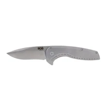 SOG Knives Aegis FLK 2.0 Frame Lock 14-41-03-43 Stonewash Stainless Steel  Knife