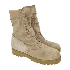Wellco Combat Boots Men's Size 9 R Desert Tan Military Surplus Vibram Sole