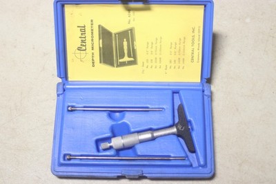 Central Tool 6240 No.103 0-3 Inch Depth Micrometer