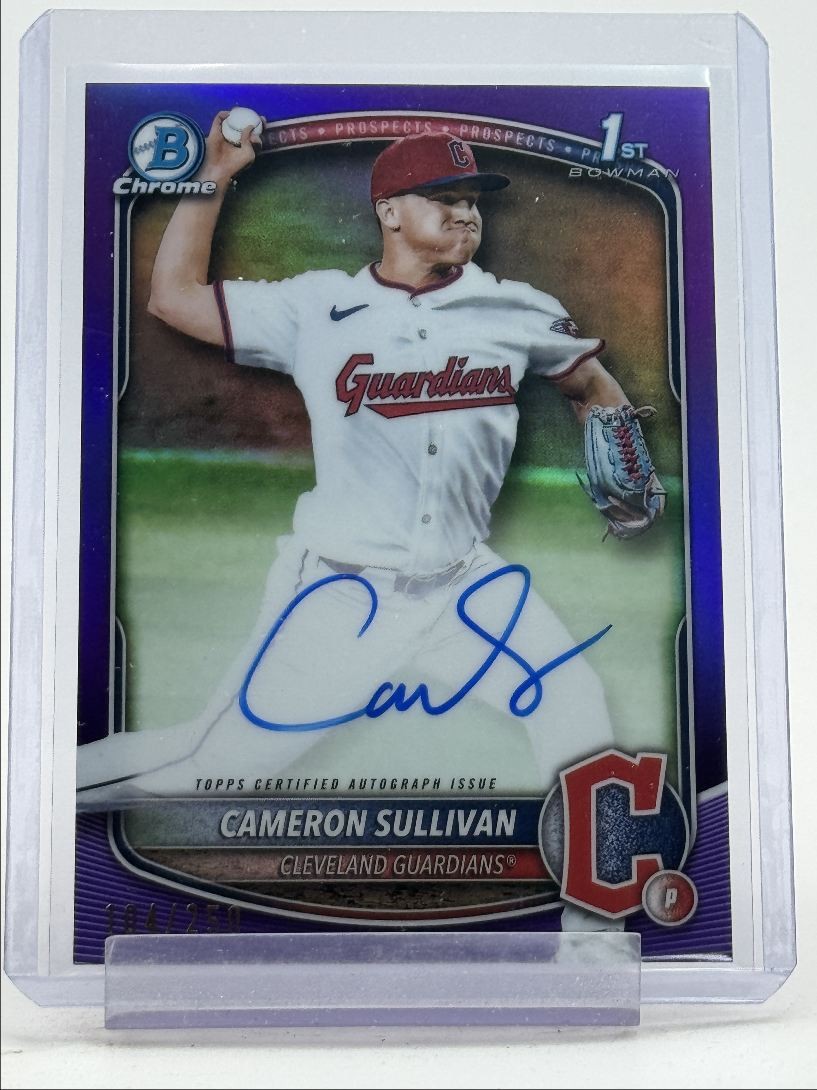 CAMERON SULLIVAN 2025 BOWMAN CHROME 1ST PURPLE REFRACTOR AUTO /250 Q2491