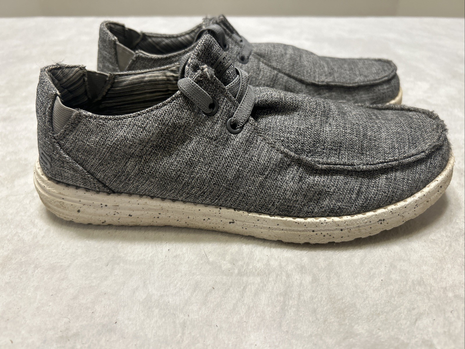 Skechers Shoes Men’s Size 8 Gray Relaxed Fit Melson Sneakers  Slip-On Casual