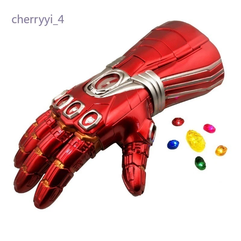 Avengers Iron Man Thanos Costume Gauntlet Universal Glove Removable LED Gemstone - Image 4 of 4