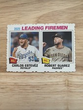 2026 Topps Heritage Baseball - Carlos Estevez - Robert Suarez #8 Leading Firemen