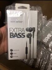 SONY MDR-XB75AP Bass Booster In-Ear Headphones with In-Line Mic Black