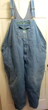 Liberty  Denim Bib Carpenter Overalls sz 58 x 30-(Actual Measured 60 x 29 1/2")