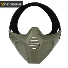 IDOGEAR Tactical Half Fask Mace For OC Style Helmet Rail Military Mask Hunting