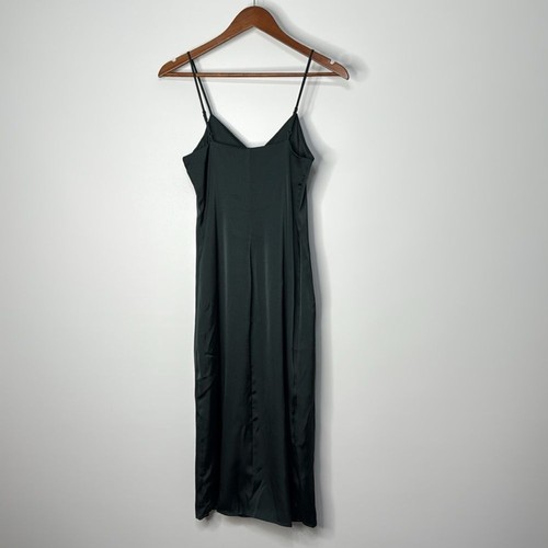Express Dark Green Satin Slip Dress XS - Picture 8 of 10