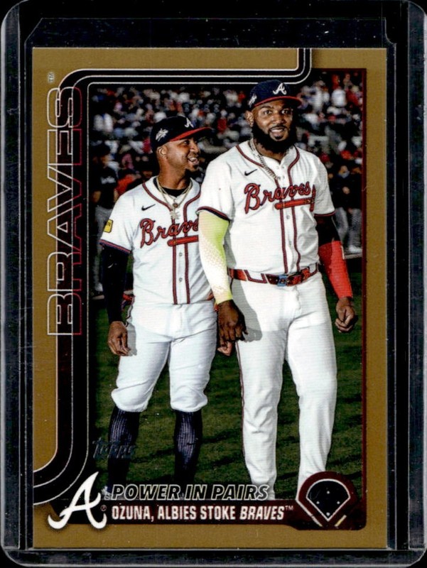 2025 Topps Update Marcell Ozuna Ozzie Albies Gold Border #/2025 Braves