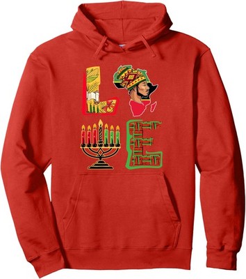 Happy Kwanzaa African American Family Pajamas Unisex Hooded Sweatshirt