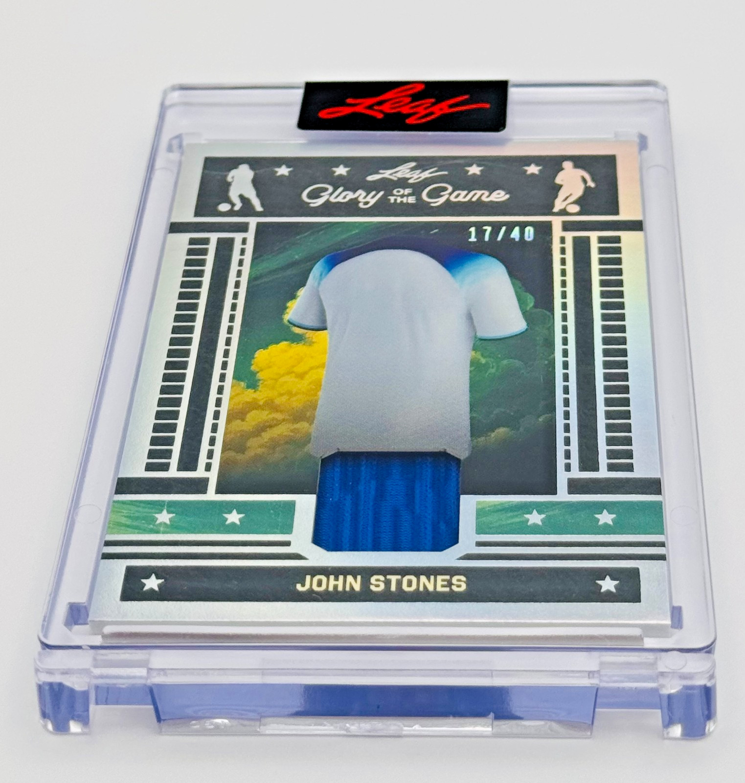 2026 Leaf World Cup John Stones Match-Worn England Patch /40 Manchester City SP view 3