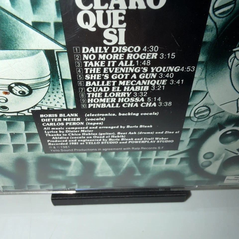Claro Que Si Yello (CD, 1981) Yello Sound Productions - Ralp Records - Bild 4 von 4