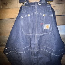 Vintage Carhartt Mens Carpenter Overalls Blue 54x32 R08 DNM Denim Workwear 14806