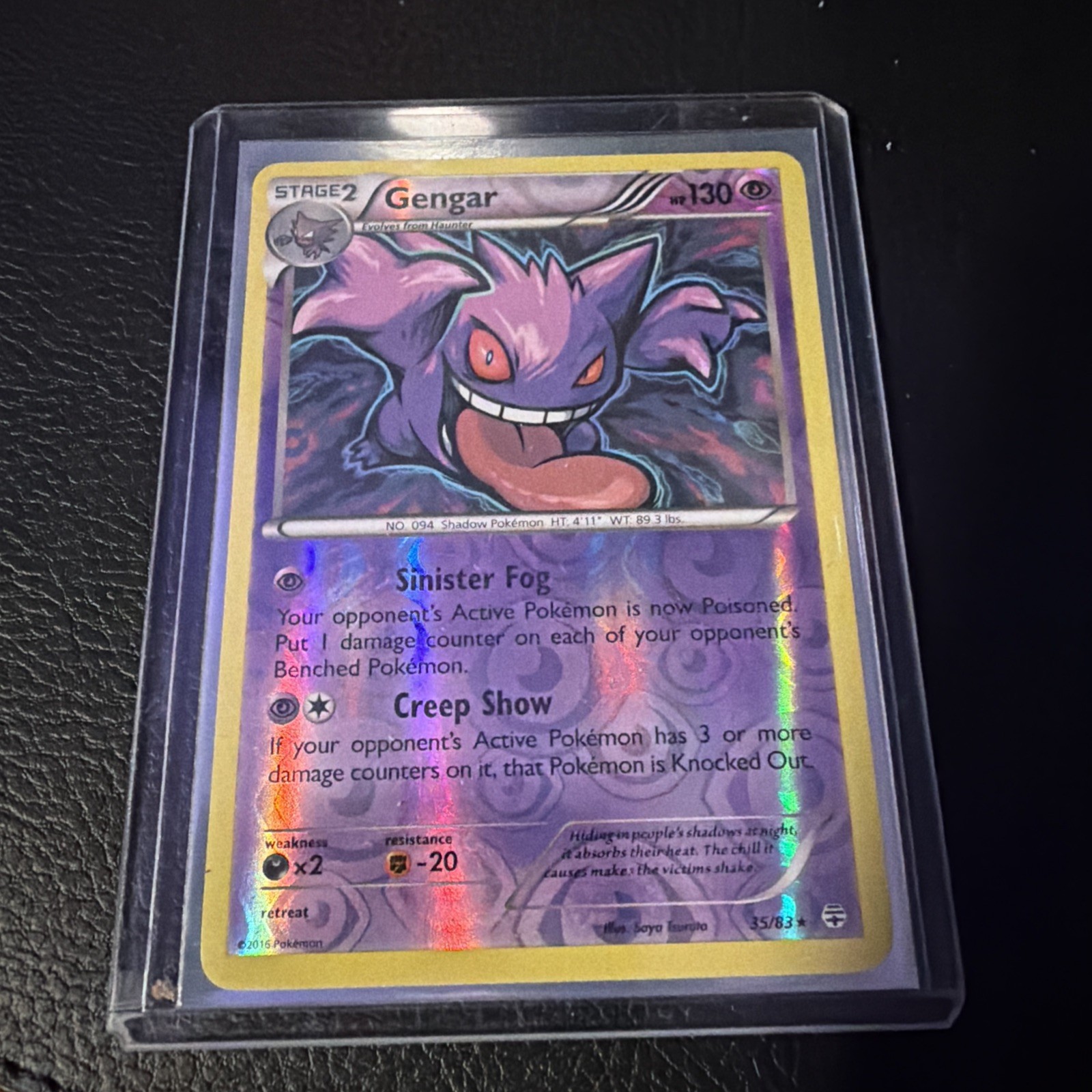Pokémon TCG Gengar Generations 35/83 Reverse Holo Rare 2016 LP