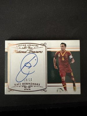2018 National Treasures Xavi Hernandez 18/20 On Card Autograph Signature