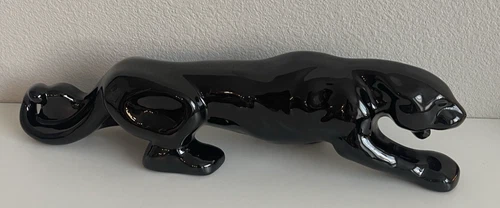 Vintage Royal Haeger Black Panther Ceramic Sculpture 20”