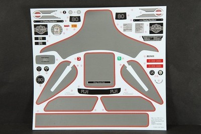 TAMIYA DECAL [For TAMIYA 1/6 Harley-Davidson FLH Classic Black Ver. BIG SCALE]