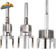 3Pcs PVC Pipe Threader Kit 1/2 3/4 1 NPT Integrated Internal External Pipe