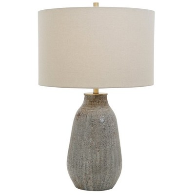 Uttermost 28484-1 Monacan Gray Textured Table Lamp