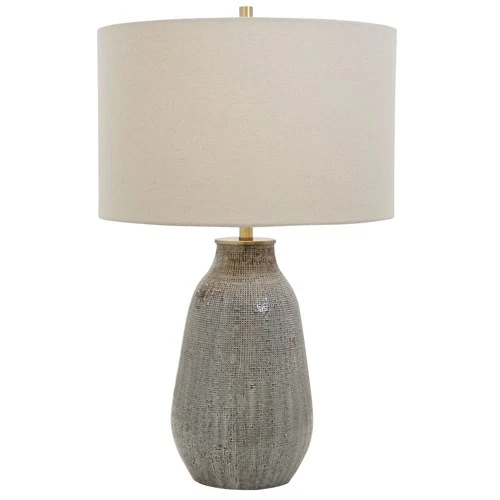 Uttermost 28484-1 Monacan Gray Textured Table Lamp - Picture 1 of 6