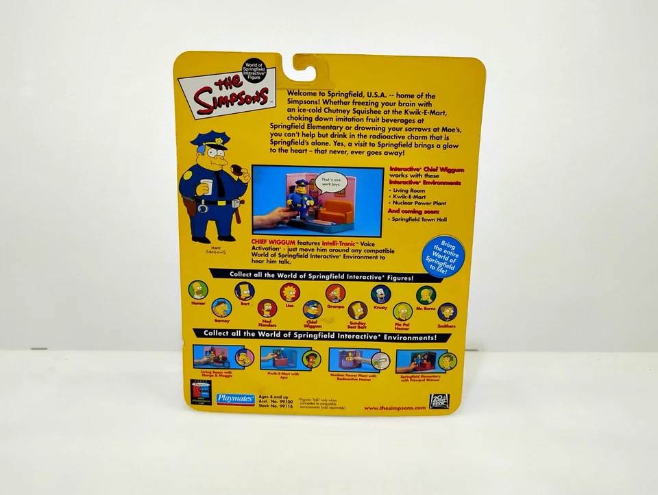 Figura interactiva The Simpsons Playmates World of Springfield Chief Wiggum 2000 Foto 2 de 4