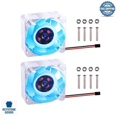2-Pack Quiet 40x40mm DC Cooling Fans for Raspberry Pi