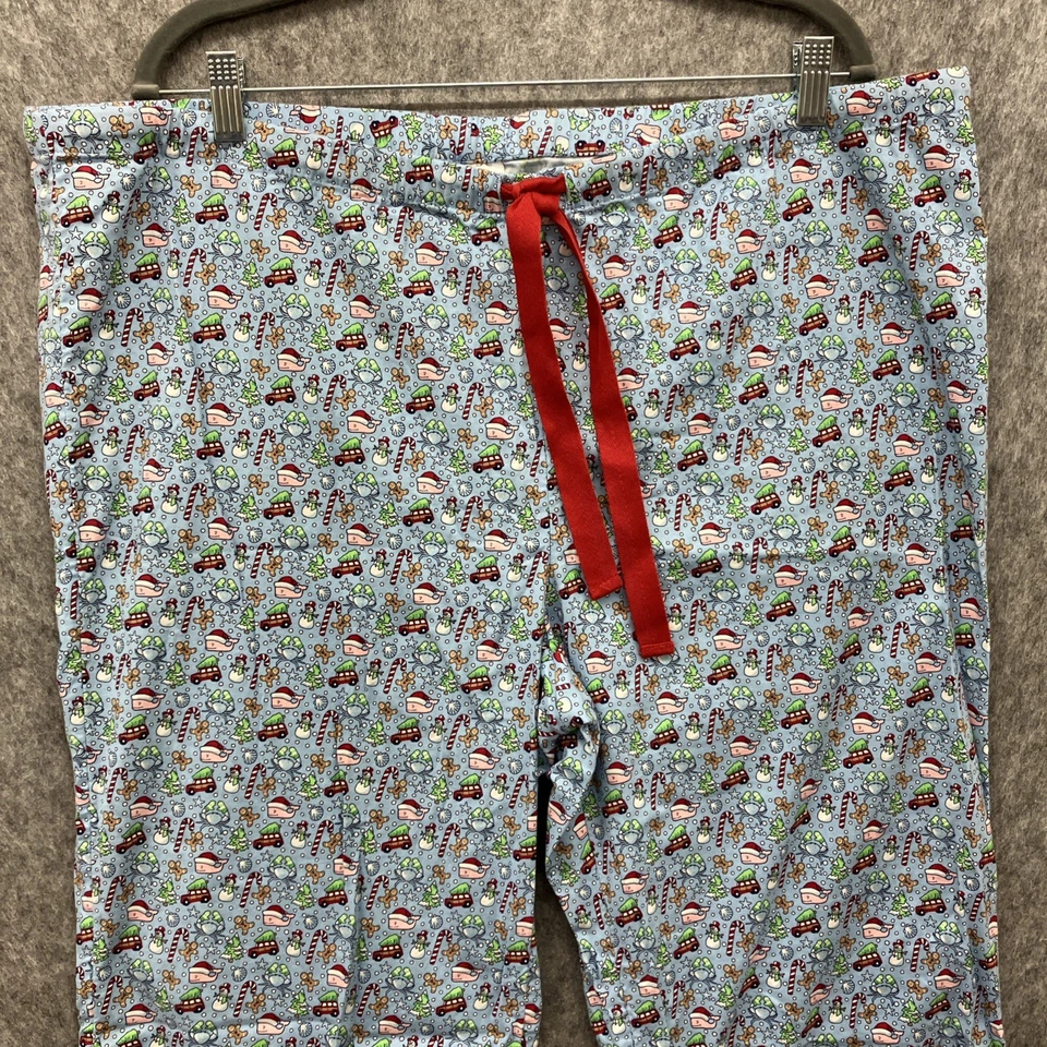 Pantalones de salón de pijama de Navidad Vineyard Vines para mujer XL azul tejido ballena playera Foto 3 de 4