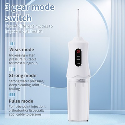 Water Flosser Pick Dental Oral Irrigator Travel Teeth Cleaner Flosswith 4 Tips