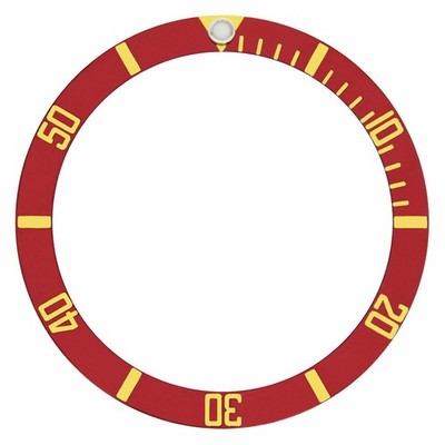 Submariner Bezel Insert For Rolex 16613, 16803, 16618, 16808 Red Gold Font