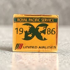 1986 United Airlines Royal Pacific Service Lapel Pin Vintage
