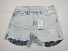 NWT Old Navy Light Wash Cotton High Rise Waist O.G. Cut Off Jean Shorts Women 8