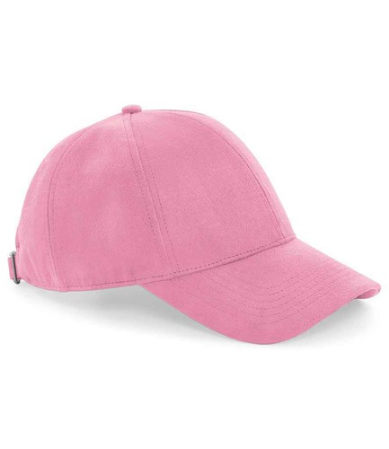 Beechfield Faux Soft Suede 6 Panel Cap Pre Curved Peak Baseball Sun Hat B656 - Picture 3 of 10