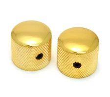 (2) Gold Modern Style Dome Knobs Split Shaft for Guitar/Bass MK-MDS-G