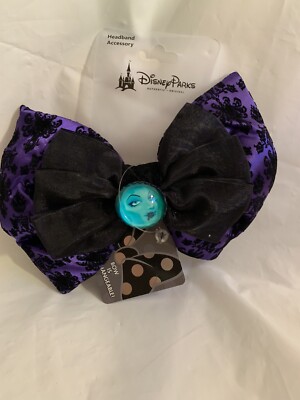 Disney Parks Haunted Mansion Interchangeable Bow Headband Accessory NEW Disney Parks Haunted Mansion Interchangeable Bow For Minnie  main image 2