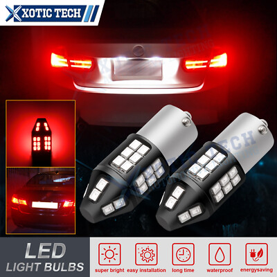 2X Red LED Strobe Flashing Warning Brake Stop Light Bulbs For BMW 320i 328i 330i